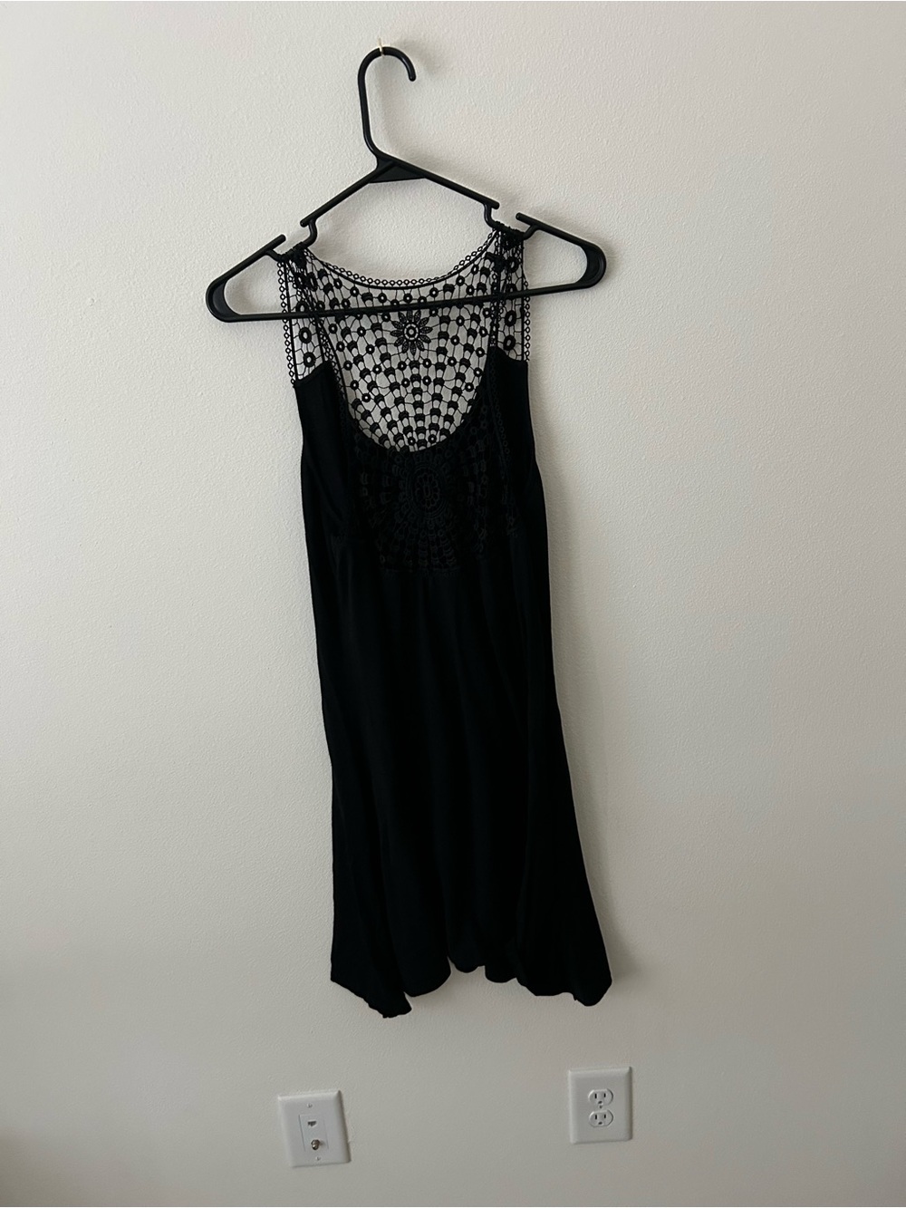 a.n.a Black Mini Dress with Crochet Back
